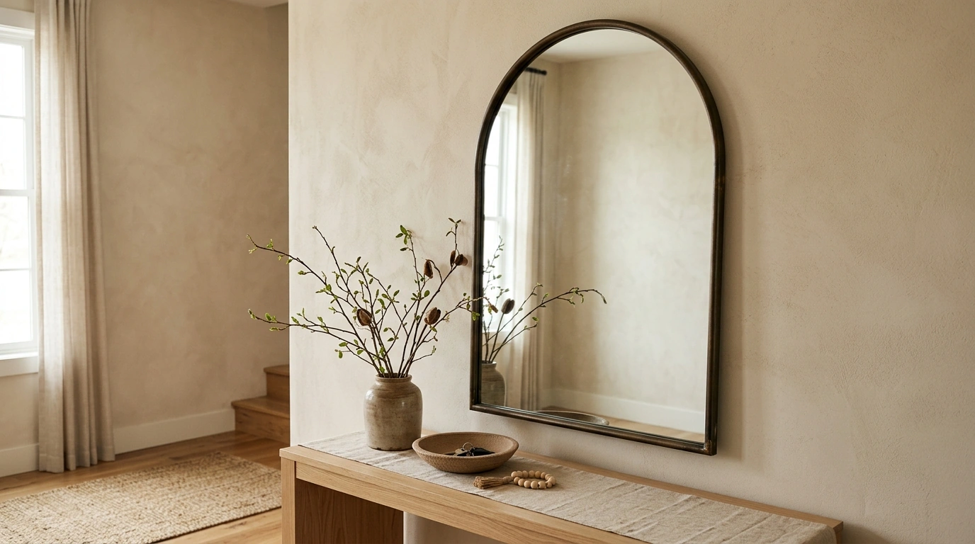 Antique Arched Metal Mirror Styling & Placement Guide