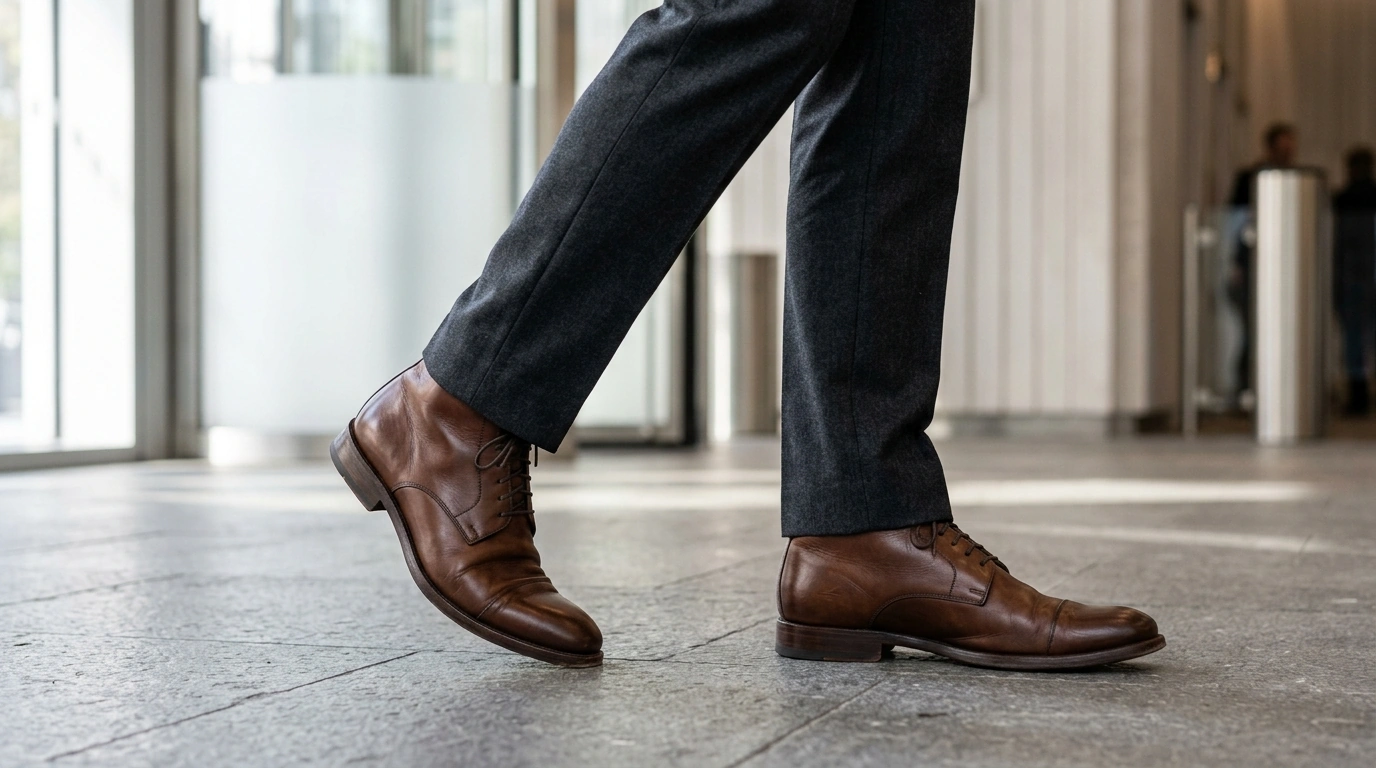 Dress-Ready Vintage Leather Ankle Boots for Men