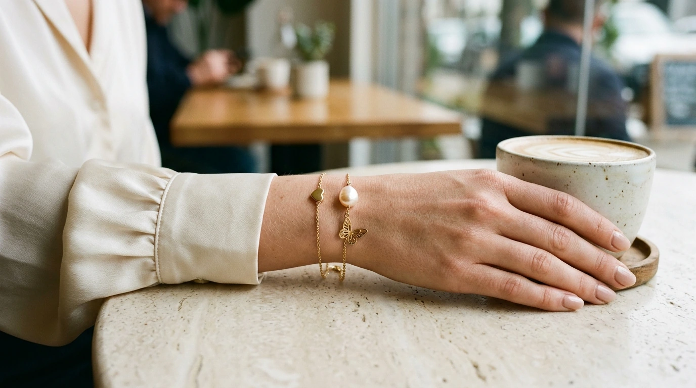 Heart & Pearl Glow Butterfly Pendant Bracelet Guide