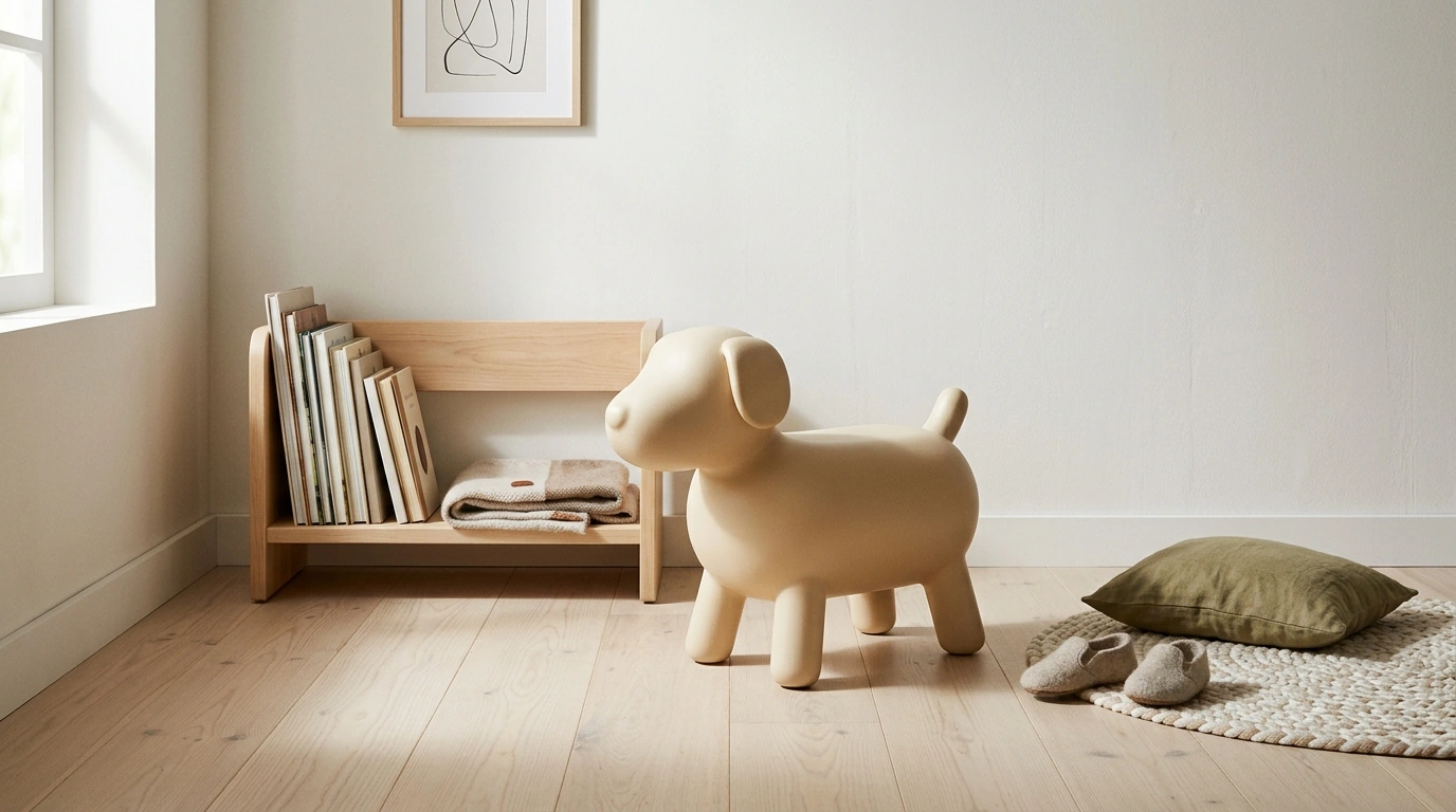 Nordic Puppy Chair Stool: Cute, Compact Seating for Kids